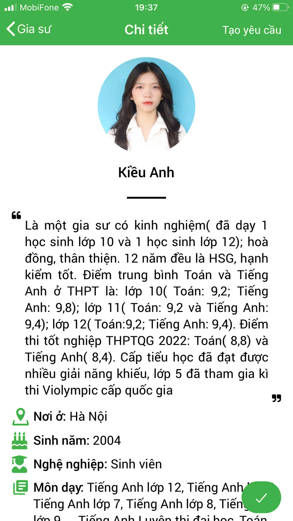 dạy kèm tại hà nội